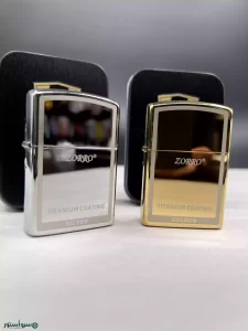 فندک ZORRO رنگ نقره ای و طلایی کد 541-18