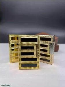 فندک aurora طرح دوپونت کد 682-5 مشکی طلایی