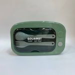 ظرف غذا مستطیلی سوپاپ دار gourmet- سبز پاستلی
