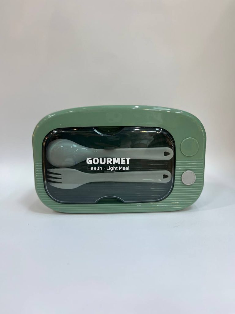 ظرف غذا مستطیلی سوپاپ دار gourmet- سبز پاستلی