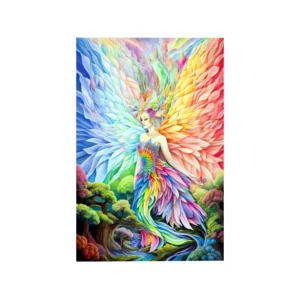 نقاشی الماسی 70*40 طرح فرشته رنگی
