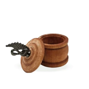 قندان چوب راش طرح قو