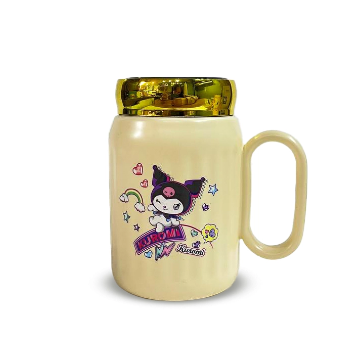 ماگ سرامیکی درب آینه مشکی کرومی