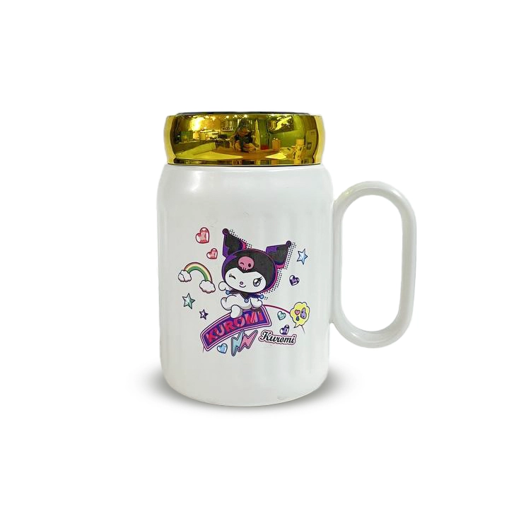 ماگ سرامیکی درب آینه مشکی کرومی