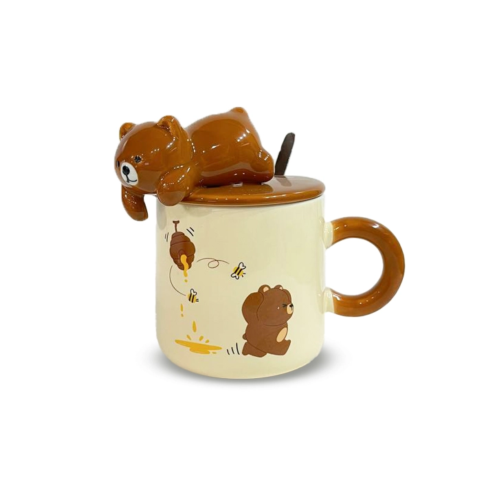 ماگ دربدار خرس قهوه ای خوابیده