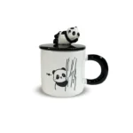 ماگ دربدار پاندا تپل لم داده سفید مشکی