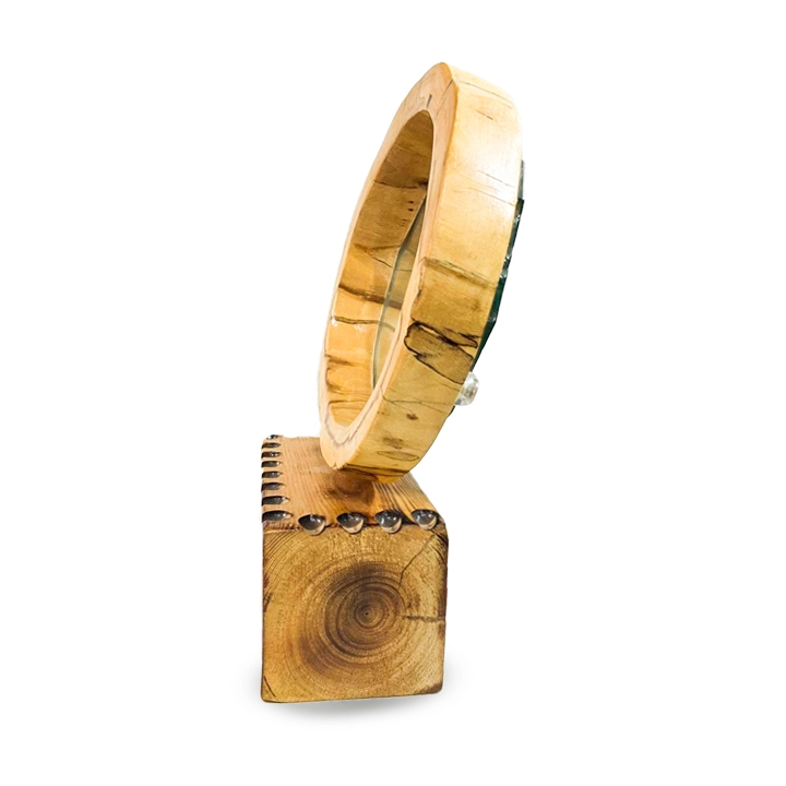 آینه چوبی پایه دار چوب چنار