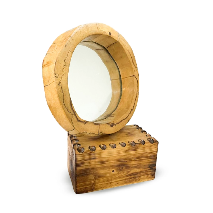 آینه چوبی پایه دار چوب چنار