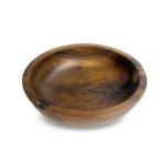 کاسه چوبی مینیمال تیره گردو