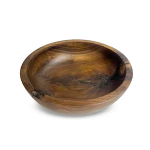 کاسه چوبی مینیمال تیره گردو