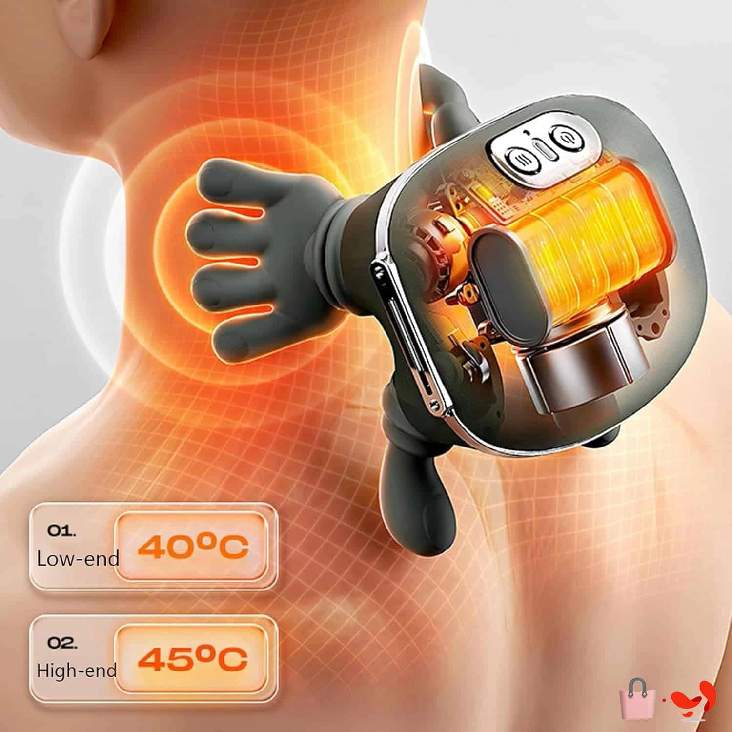 ماساژور برقی گردن و شانه حرارتی با ماساژ شیاتسو